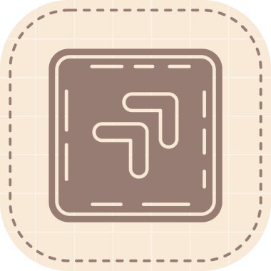 Tek bir simge tasarımının vektör illüstrasyonu