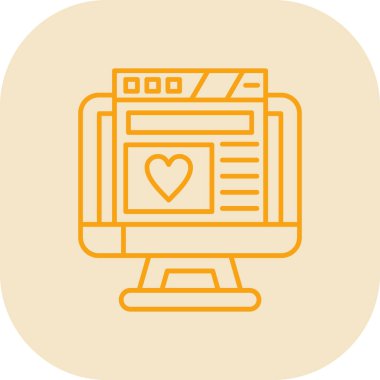 Web tarayıcı simgesi. Basit tasarım