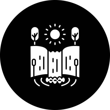 Bir bitki simgesinin vektör illüstrasyonu