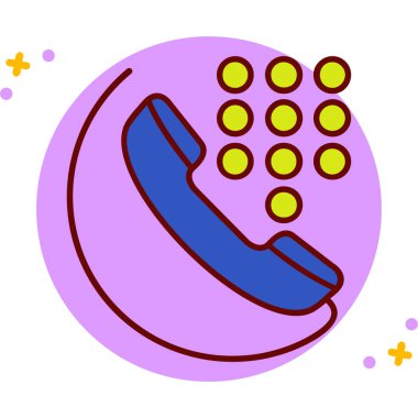 Telefonunuz var. Web simgesi basit illüstrasyon