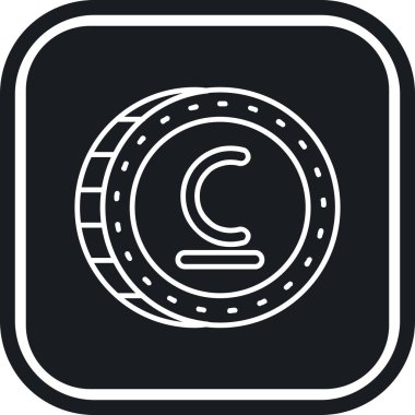 Para simgesi, basit vektör tasarımı