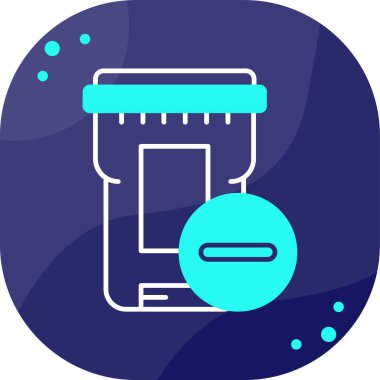 Mavi bir simgenin vektör illüstrasyonu