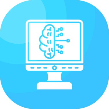 Beyin simgesinin vektör illüstrasyonu