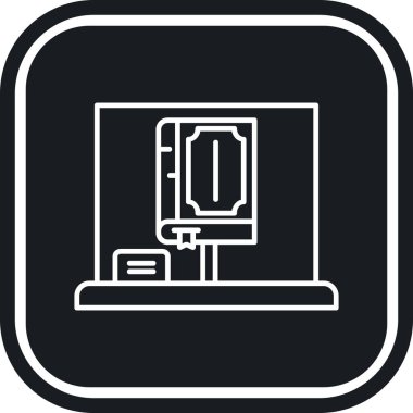 Yazıcı. Web simgesi basit tasarım