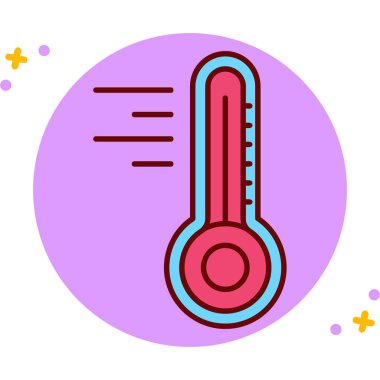 termometre simgesi, vektör illüstrasyonu