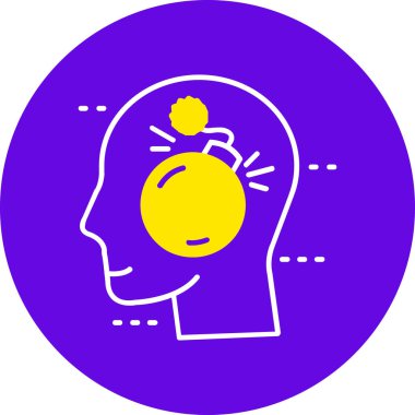 Fikir simgesi vektör illüstrasyonu