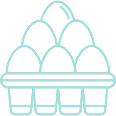 Yumurtalar. Web simgesi basit illüstrasyon