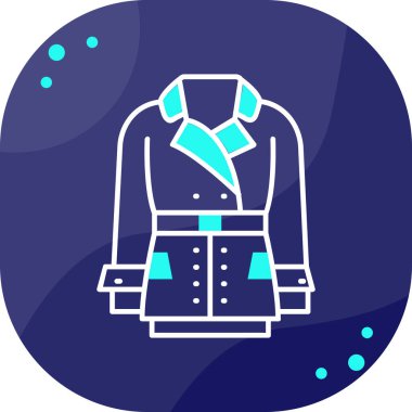 mavi ve siyah renkli giysi ikonu