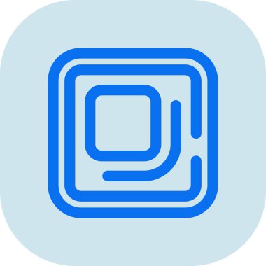 Mavi bir simgenin vektör illüstrasyonu