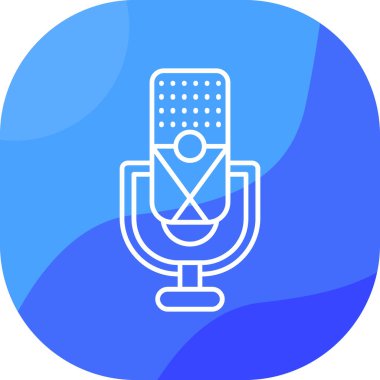 mikrofon simgesi, vektör illüstrasyonu basit tasarım