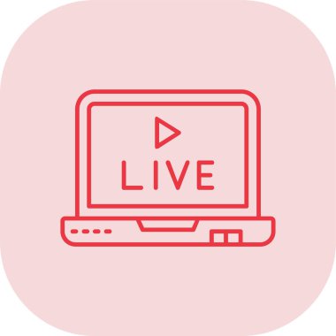 canlı yayın simgesi vektör illüstrasyon tasarımı