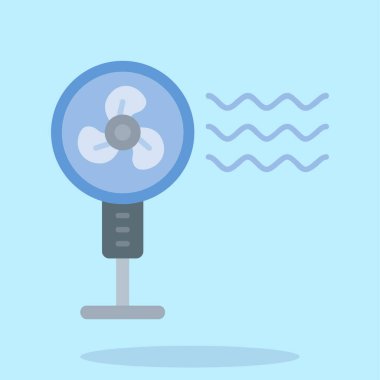 fan vektör simgesi, vektör illüstrasyonu