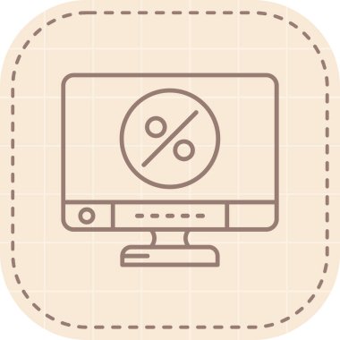 Dizüstü bilgisayar simgesinin vektör çizimi