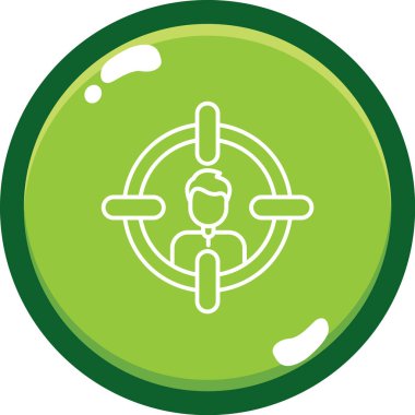 Yeşil bir simgenin vektör illüstrasyonu