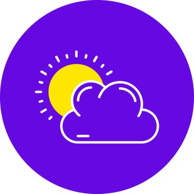 Bulut. Web simgesi basit illüstrasyon