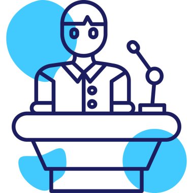 Konferans konferansı simgesi - özet biçimi