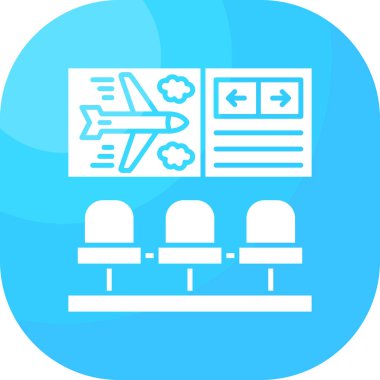 Havaalanı simgesinin vektör illüstrasyonu