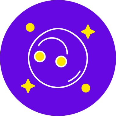 Gezegen Web simgesi, basit illüstrasyon