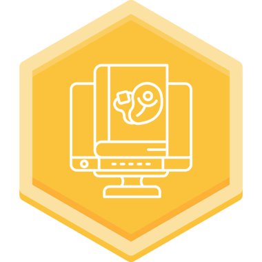 bilgisayar ekranı simgesi, vektör illüstrasyonu