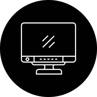 Bilgisayar. Web simgesi basit illüstrasyon