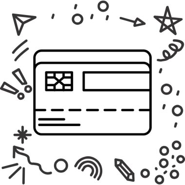 Moda tarzı izole edilmiş arka planda kredi kartı simgesi