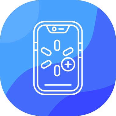 Cep telefonu. Web simgesi basit illüstrasyon