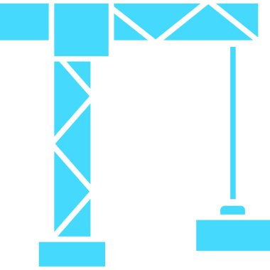 inşaat vinci vektör simgesi