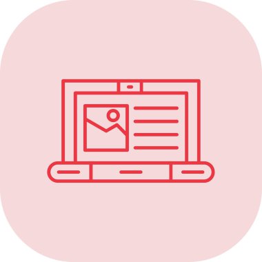 Bilgisayar. Web simgesi basit illüstrasyon