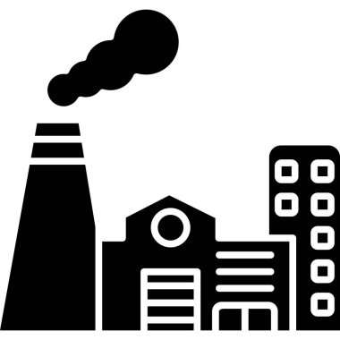 Fabrika Binası simgesi, basit tarzı