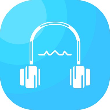 Müzik kulaklıkları. Basit tasarım. vektör illüstrasyonu