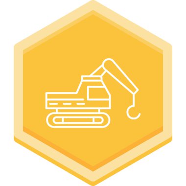 Bir vinç simgesinin vektör illüstrasyonu