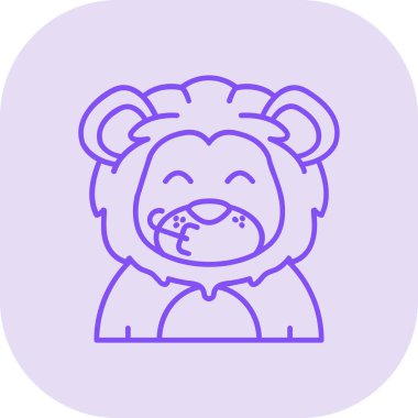 Beyaz arka planda izole edilmiş büyük bir gülümseme ikonu olan çizgi sevimli ayı ve hayvan. Komik suratlı bir hayvan. Ayı suratlı. Özet geç. vektör.