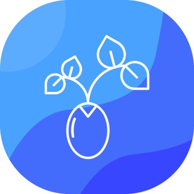 Bitki. Web simgesi basit illüstrasyon