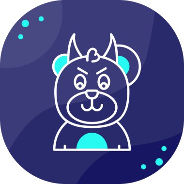 Çizgi Kedisi simgesi beyaz arkaplanda izole edildi. Renkli taslak konsepti. Vektör.