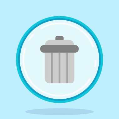 çöp kutusu düz simgesi