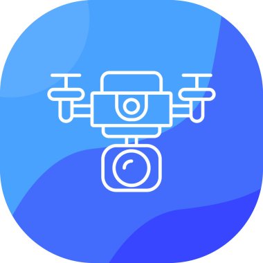 Drone Kamera modern simgesi, vektör illüstrasyonu