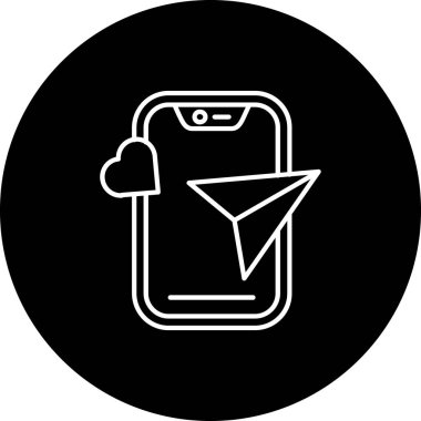 Kokteyl ikonu vektör illüstrasyonu