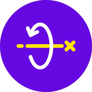 Tek bir ok simgesinin vektör illüstrasyonu