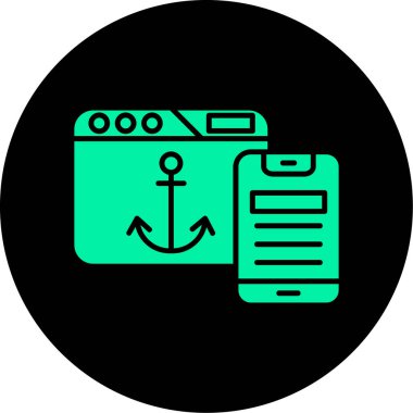 Vektör illüstrasyonu, seo modern simge