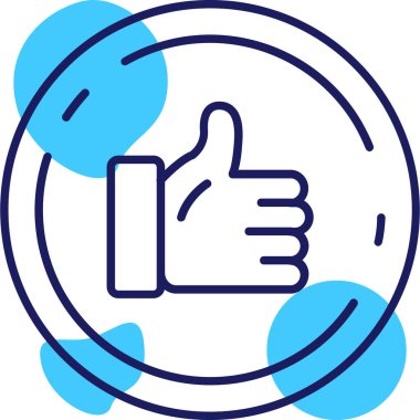 Başparmak yukarı. Web simgesi basit illüstrasyon