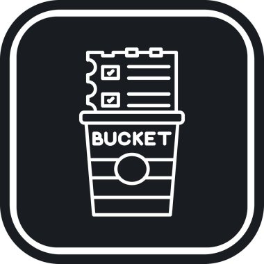 Kova. Web simgesi basit illüstrasyon