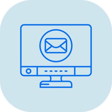 posta vektörü ince çizgi simgesi