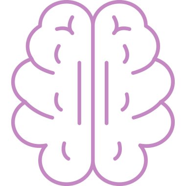 Beyin. Web simgesi basit illüstrasyon