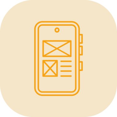 mobil uygulama vektör çizgisi simgesi