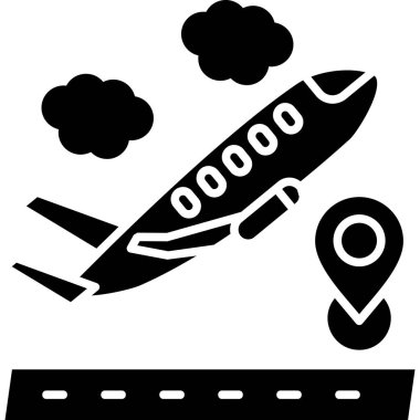 uçak simgesi, vektör illüstrasyonu