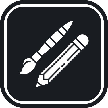 Kalem. Web simgesi basit illüstrasyon