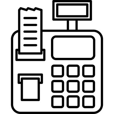 Ödeme terminali simgesi. vektör illüstrasyonu