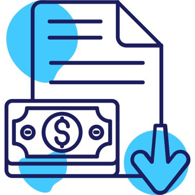 Para için. Web simgesi basit illüstrasyon