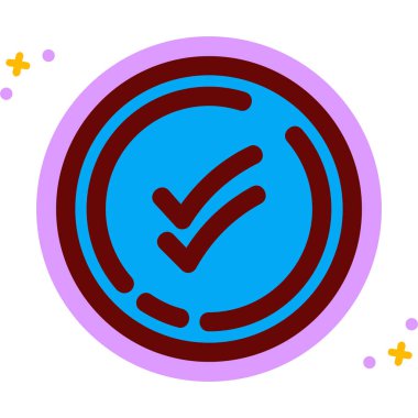 İşaretleme simgesi vektör illüstrasyonunu kontrol et