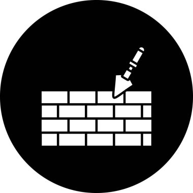 tuğla duvar ve çit vektör simgesi